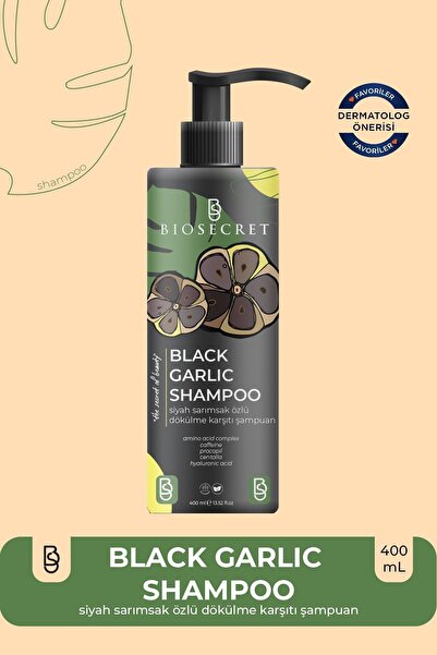 Biosecret Black Garlic Shampoo 400ml Siyah Sarımsak Özlü Dökülme Karşıtı Şamp...