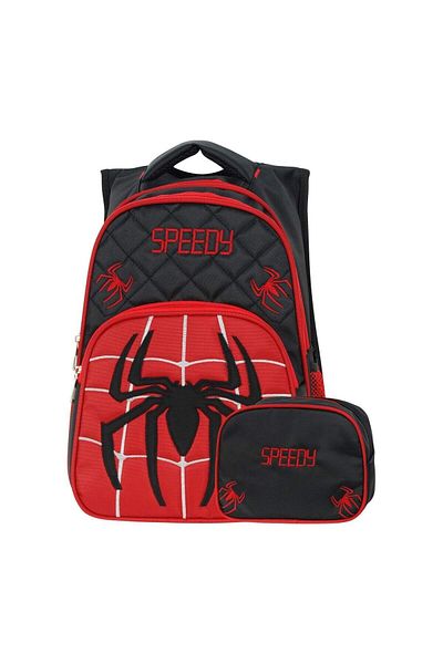 GENC DIJITAL BASKI WADDELL Spider First School Bag - Lunch Box, Water Bottle Inclus
