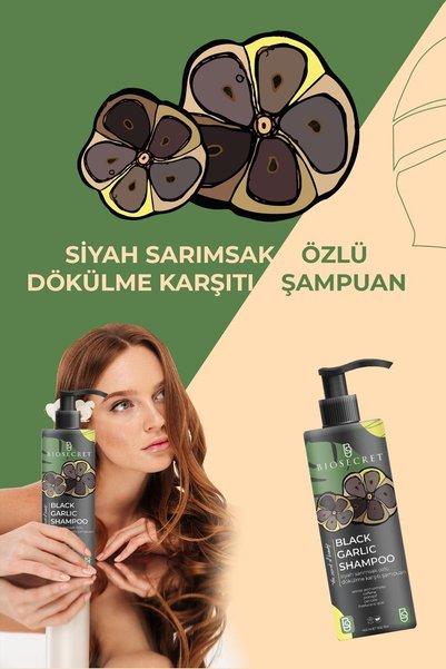 Biosecret Black Garlic Shampoo 400ml Anti-Hair Loss Shampoo with Black Garlic Extract Bio59