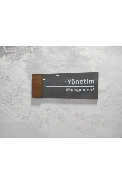 Dekokonsept Wooden Serisi Özelleştirilebilir Ofis Oda Kapı İsimliği Yönlendirme Tabelası