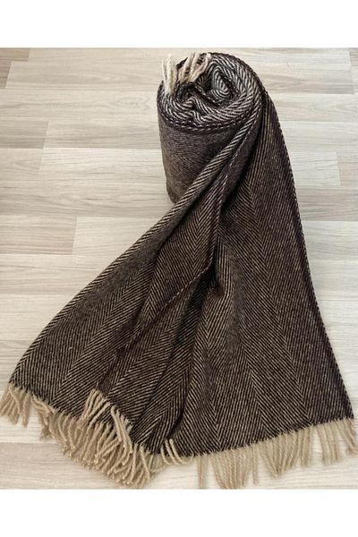 GENÇEV HOME COLLECTİONS 100% Pure Wool Scotch Knee Pad - TV Blanket 130x170 Wool blanket - 100% pure wool - WOOL
