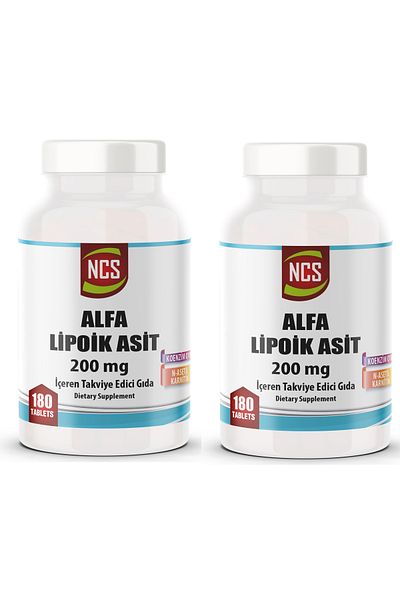 NCS L-Carnitine Alpha Lipoic Acid Coenzyme Q10 180 Tablets 2 Boxes