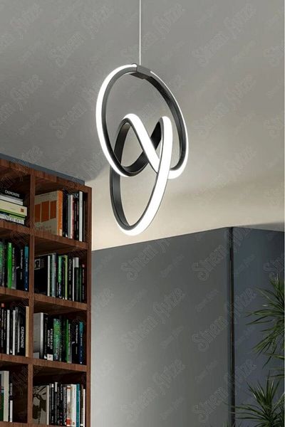 Sanctum Seranat Black Modern Ultra White LED Pendant LED Chandelier