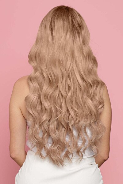 CESLİFE Bal Foam ( Honey Blonde) Half Moon Snap-In Hairpiece - Păr de înaltă calitate, care poate fi aplicat cu clești de păr