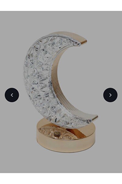 Genel Markalar Ay şeklinde cam gece lambası, yansımalı ve loş ışık uyumu sağlar.