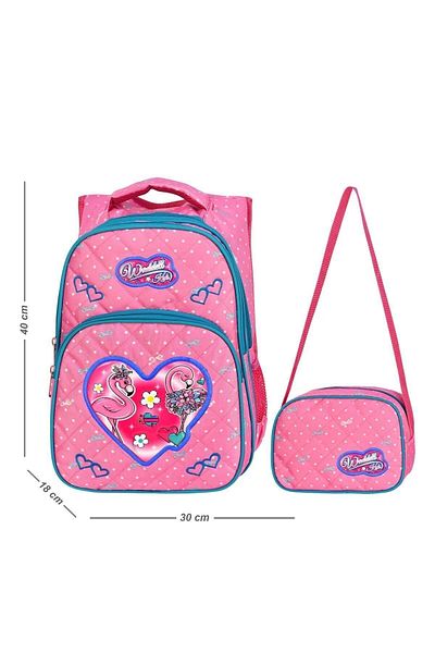 GENC DIJITAL BASKI Cutie de prânz și nutriție Waddell Pink Flamingo Emboss