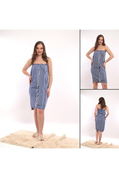 ROZET TEKSTİL Rozet Textil Bleumarin Bumbac Baie Plaja Prosop de Călătorie 10...