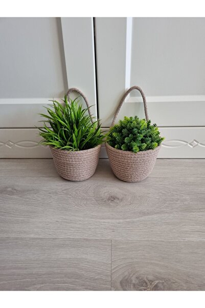 EGE ÖRGÜM Coș decorativ Mini organizator Jardiniere 2 buc Mini albastru cobal...