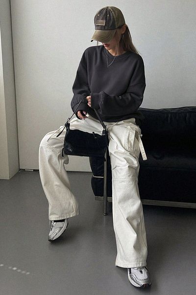 MODAGEN Φούτερ Anthracite Unisex Oversize Crew Neck