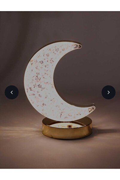 Genel Markalar Ay şeklinde cam gece lambası, yansımalı ve loş ışık uyumu sağlar.