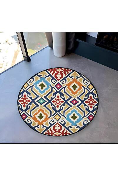 Rugs Modern Halı Mira Round Multicolored Ethnic Shapes Woven Base Modern Deco...