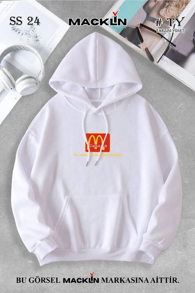 macklin Unisex Γυναικεία Ανδρικά Φούτερ με κουκούλα με στάμπα Jack McDonald's