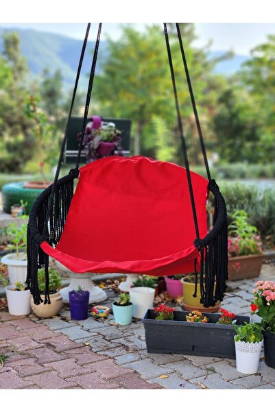 AslanButik Makrome Salıncak Kırmızı Nano Teknoloji Kumaş