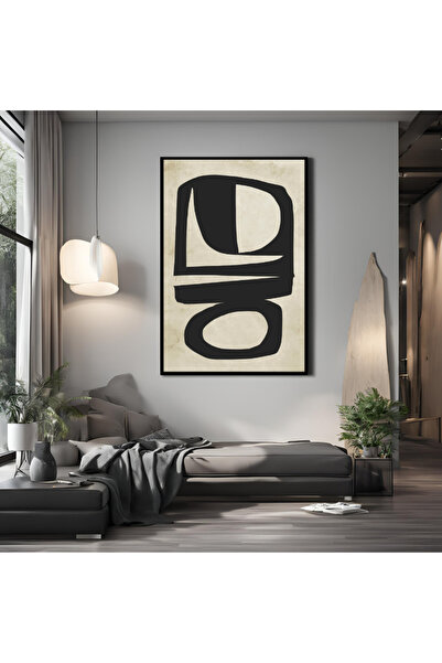 Markazip Siyah Metal Çerçeveli Kanvas Tablo 70x100cm EYL60-S