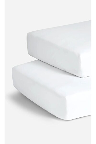 Bebek Özel 100% Cotton Baby Kids Fitted Sheet (2 PCS) 50x90 White