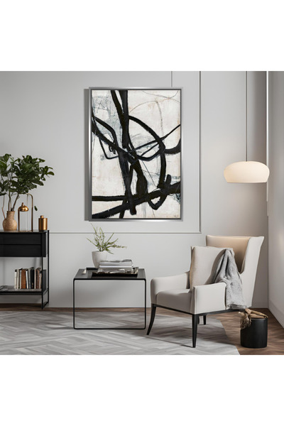 Markazip Gümüş Metal Çerçeveli Kanvas Tablo 70x100cm EYL59-G