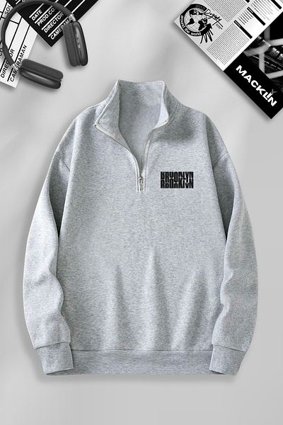 macklin Μπλούζα Brooklyn Unisex Basic - Μισό φερμουάρ, γιακάς