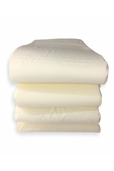 Bebek Özel حماية لحواف سرير الأطفال مقاس 70x110 إكرو كريمي - 100% قطن (4 قطع)