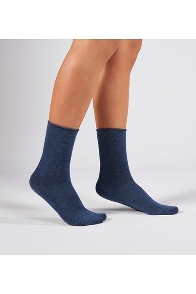 Forwena Дамски безшевни еластични чорапи до глезена Jean Color Bamboo