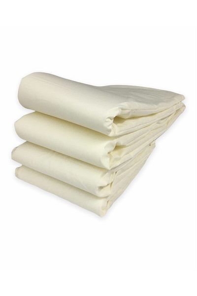 Bebek Özel حماية سرير الأطفال مقاس 70x130 - 100% قطن، 4 قطع، كريم إكرو