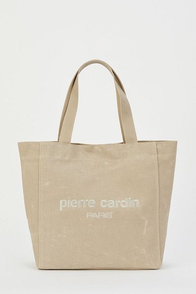 Pierre Cardin Nude Waxed Canvas Women's Shoulder Bag 05Po23Y3505