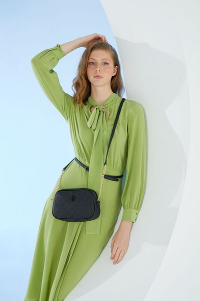 Pierre Cardin Geantă de umăr nouă pentru femei cu imprimeu negru 05PO22Y1543