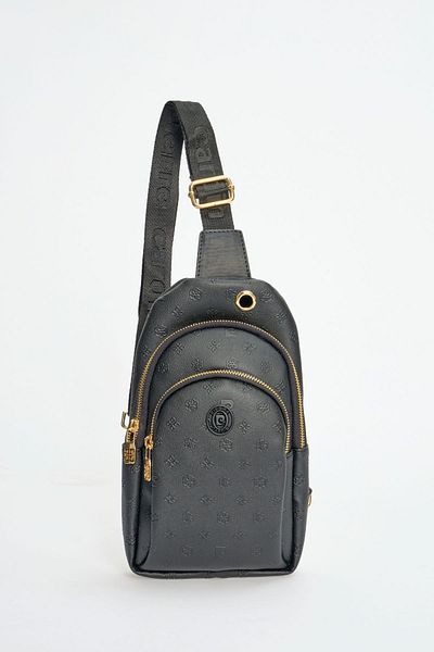Pierre Cardin Damen-Umhängetasche mit schwarzem Aufdruck 05PO22Y1535