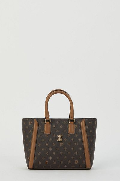 Pierre Cardin Braune Monogramm-Umhängetasche für Damen 05PO23Y1718