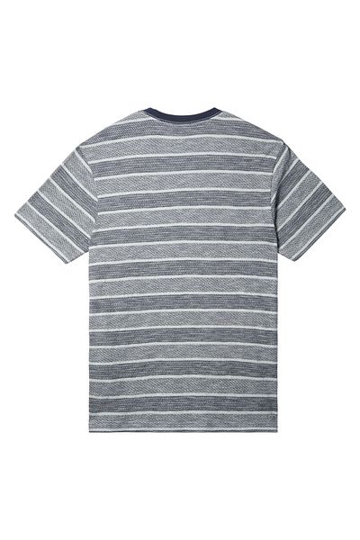 Quiksilver Koszulka męska z krótkim rękawem - Tkanina bawełniana w paski, 200 g/m2