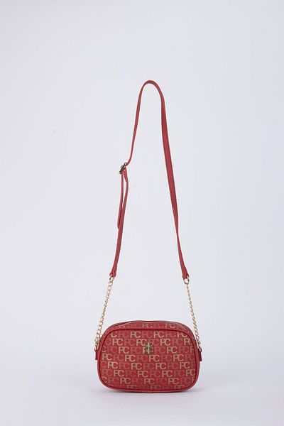 Pierre Cardin Red Tram Alphabet Women's Shoulder Bag 05Po22Y1543