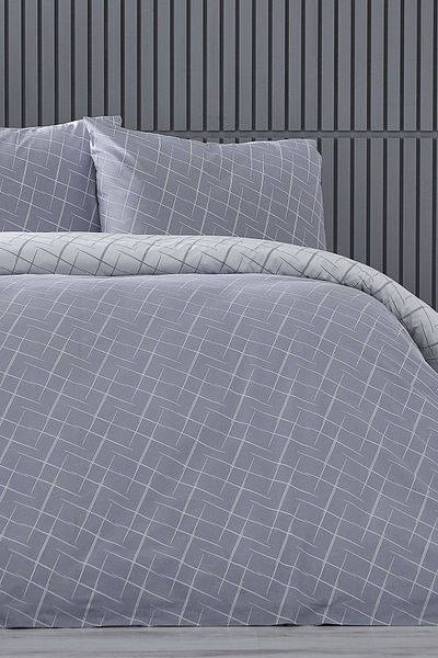 Doqu Home Duvet Cover Set-CIFT PERSONAL -GLIMMER GRAY