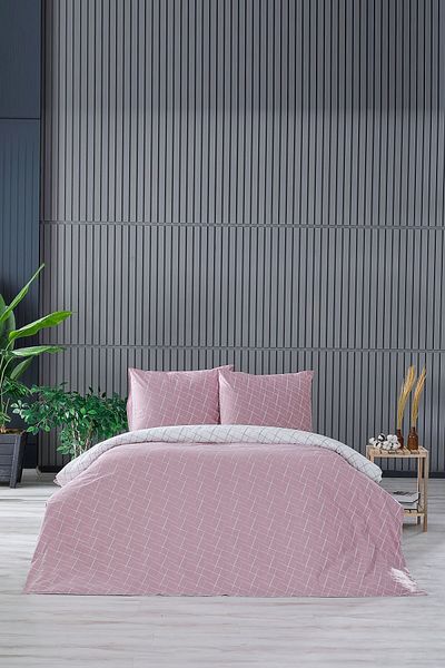 Doqu Home طقم غطاء لحاف من Easy Cot - مقاس فردي Glimmer Dried Rose