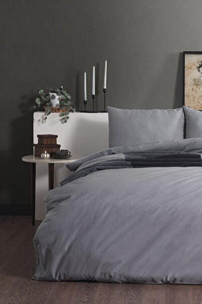 Doqu Home Pure Line Nevresim Takımı Tek Kişilik - Gri