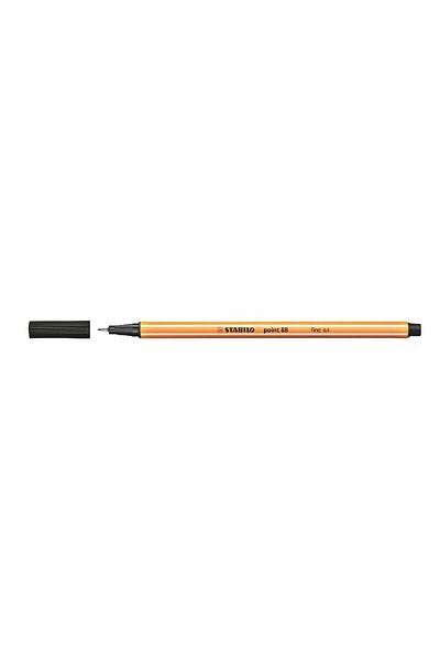 Stabilo 0.4 Mm Black 88/46 Felt Tip Pen - BOX OF 10