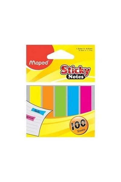 Maped مؤشر لاصق 100 ورقة إشارة مرجعية 12x44 مم (18 حزمة)