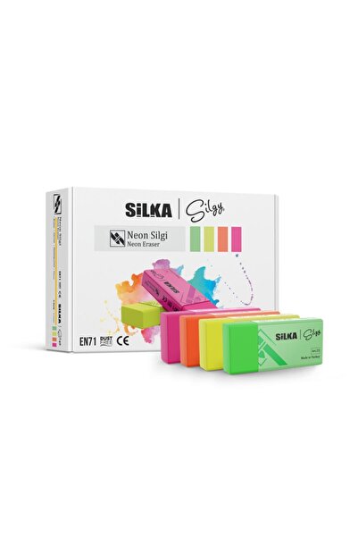 Silka Goma de șters pentru studenți Neon 4 culori (PACHET DE 30)