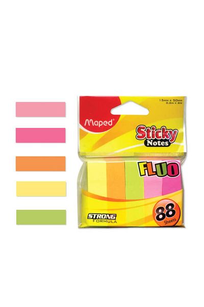 Maped 100 Sheets Phosphorescent Adhesive Note Paper - 15x50 Mm