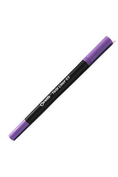 Caretta Twinliner Double Tip Felted Pen 0.4 Mm-1.0 Mm Purple (PACK OF 10)