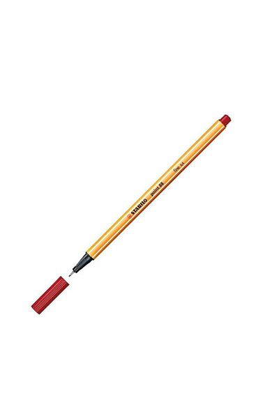 Stabilo Felt Tip Thin Pen 88 Point 0.4 Mm Dark Red 88/50 (PACK OF 10)