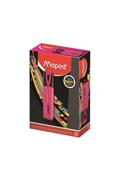 Maped Pink Mono Highlighter Pen - Pack of 12