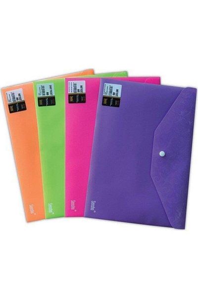 Sensho A-4 Pink Snap File (PACK OF 12)