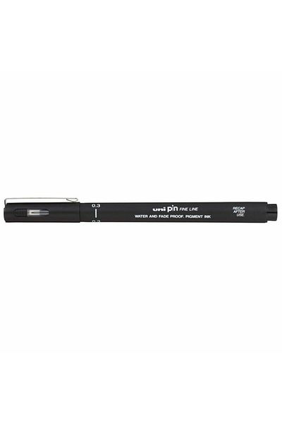 UNİ-BALL Uni-ball Technical Drawing Pen Acrylic Tip Fine Line Pin 0.3 Mm Black (PACK OF 12)