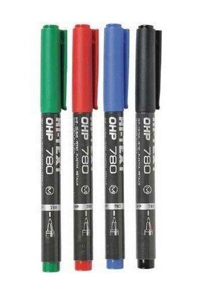Hi-Text Acetate Pen Permanent M Series 4 Colors