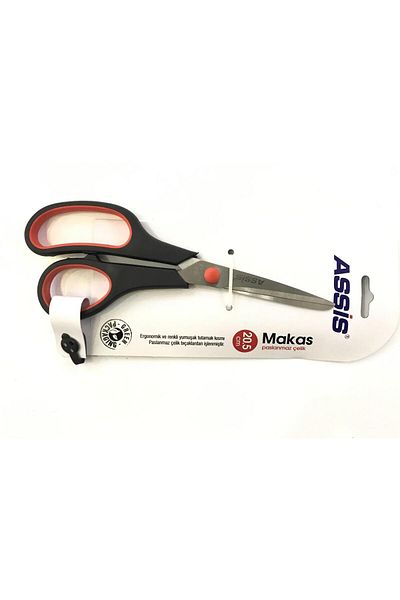 Cassa Inoxy 20.5 Cm Office Scissors - Red Black (12 Pieces Pack)