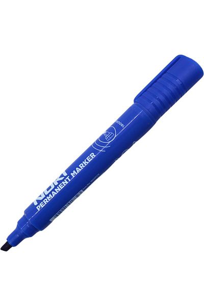 Noki Pack of 12 Blue Permanent Marker Cut Point Parcel Pen