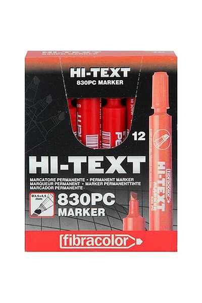 Hi-Text Pack of 12 Red Parcel Marker Pen - Cut Point