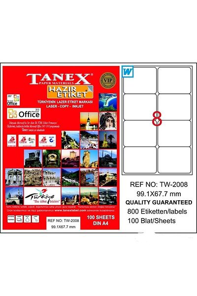 Tanex Tanex Laser Label 100 Yp - 99.1X67.7cm, Inkjet Watermark Tw 2008