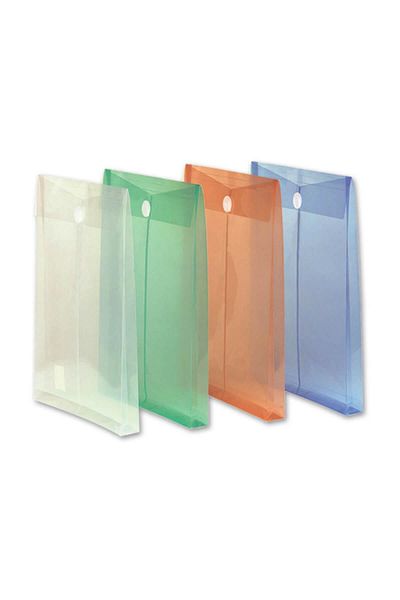 Comix Transparent Colors Mixed - Vertical with Velcro and Bellows (PACK OF 60)