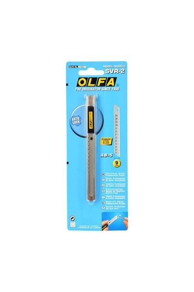 Olfa Dar Otomatik Kilitlemeli Metal Gövde Yedek Bıçaklı Maket Bıçağı