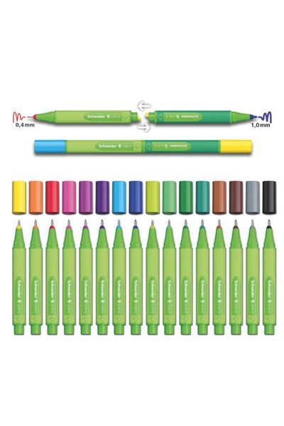 SCHNEIDER Link-it Fiber Pen Stand with 160 Nibs - Mixed Colors